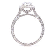 BEVERLY K 18K White Gold Diamond Vintage Halo Engagement Ring